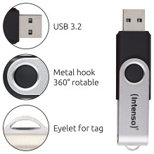 Intenso USB 32GB OFFICE LINE 3.2 Gen1 Silver-Black USB flash drive