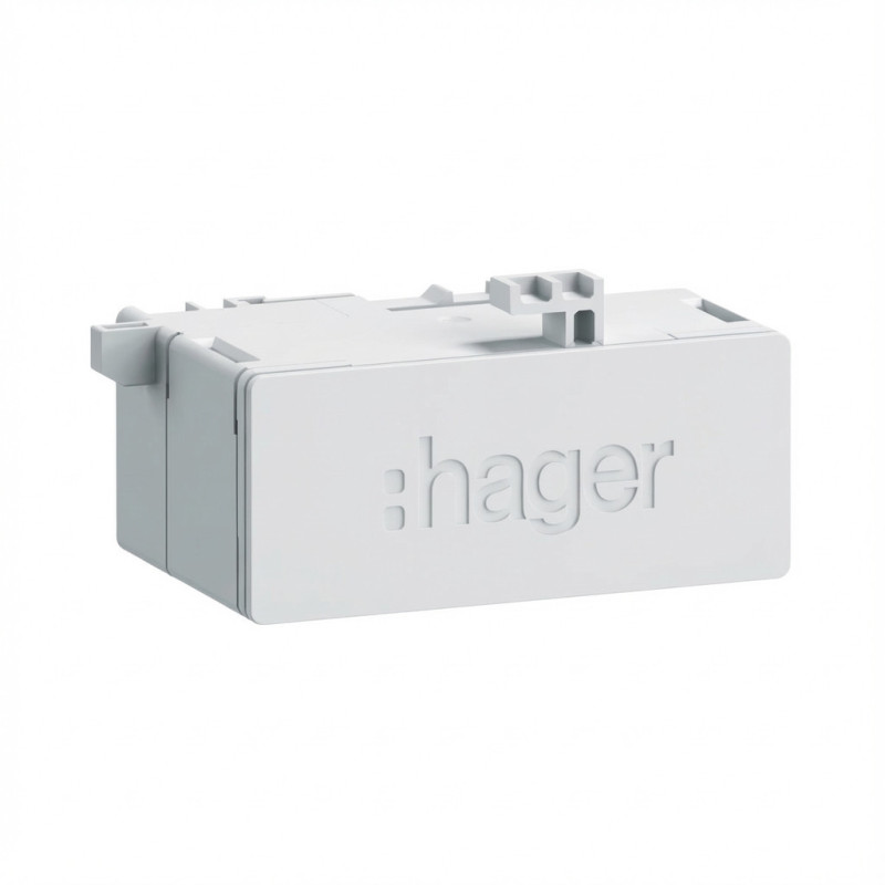 „Hager ZZ45WAN2PP“ RJ45 lizdas, jungiamasis, 180° kampu, skirtas WAN taikymams. IP2.