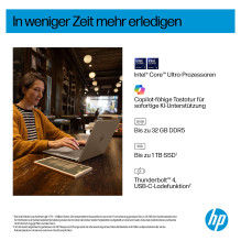 HP OmniBook 7 AI 14" 2k Core Ultra 7 255U 16GB / 512GB SSD Win11 Home - 14-fr0475ng Copilot+PC