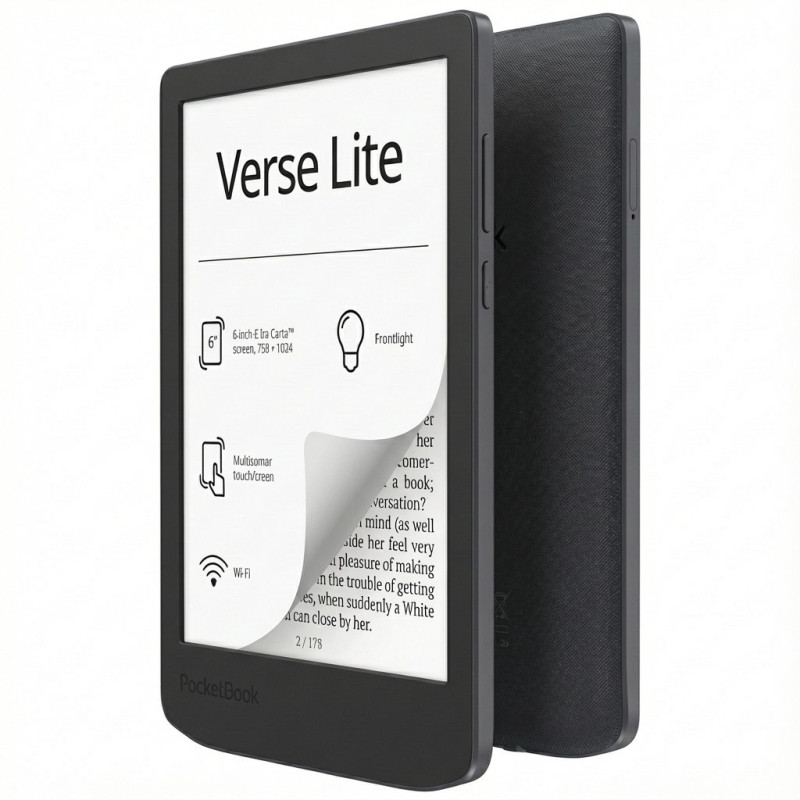 „PocketBook Verse Lite“ – vidurnakčio pilka, DACH versija