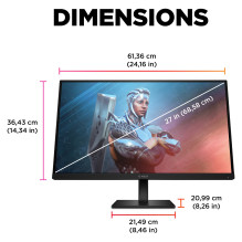 „OMEN by HP“ 27 colių FHD 165 Hz žaidimų monitorius – „OMEN 27“ kompiuterio monitorius