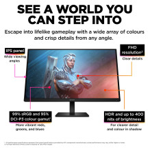 „OMEN by HP“ 27 colių FHD 165 Hz žaidimų monitorius – „OMEN 27“ kompiuterio monitorius