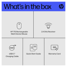 HP 715 įkraunama kelių įrenginių „Bluetooth“ pelė HP 715 įkraunama kelių įrenginių „Bluetooth“ pelė