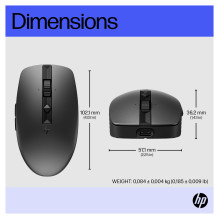 HP 715 Rechargeable Multi-Device Bluetooth mouse HP 715 Rechargeable Multi-Device Bluetooth mouse