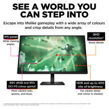 HP OMEN by HP 27q - LED monitorius - žaidimų - 68,6 cm (27")