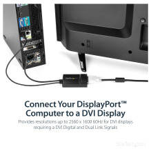 „StarTech.com“ DP2DVID2 vaizdo kabelio adapteris