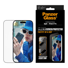PanzerGlass ® Screen Protector iPhone 17 Pro, Ultra-Wide Fit w. Fastfit in-a-box