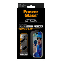 PanzerGlass ® Screen Protector iPhone 17 Pro, Ultra-Wide Fit w. Fastfit in-a-box