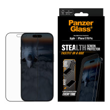 PanzerGlass ® Stealth Screen Protector iPhone 17, iPhone 16 Pro, Ultra-Wide Fit w. Fastfit in-a-box