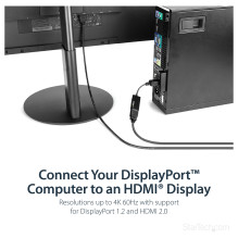 „StarTech.com“ DP2HD4K60S vaizdo kabelio adapteris