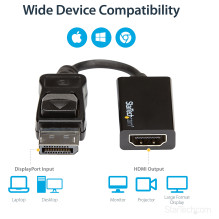 „StarTech.com“ DP2HD4K60S vaizdo kabelio adapteris