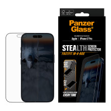 PanzerGlass ® Stealth Screen Protector iPhone 17 Pro, Ultra-Wide Fit w. Fastfit in-a-box