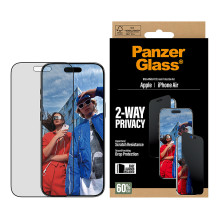PanzerGlass ® 2-Way Privacy Screen Protector iPhone Air, Ultra-Wide Fit w. EasyAligner