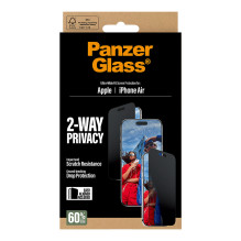 PanzerGlass ® 2-Way Privacy Screen Protector iPhone Air, Ultra-Wide Fit w. EasyAligner