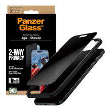„PanzerGlass ®“ dvipusis privatumo ekrano apsauginis dėklas „iPhone Air“, itin platus tvirtinimas su „EasyAligner“