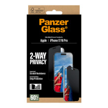 PanzerGlass ® 2-Way Privacy Screen Protector iPhone 17, iPhone 16 Pro, Ultra-Wide Fit w. EasyAligner