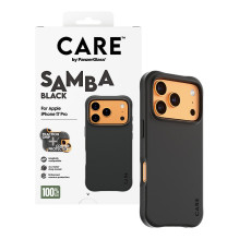 „PanzerGlass CARE™ by ® Samba“ dėklas, juodas, su „MagSafe iPhone 17 Pro“ mobiliojo telefono dėklu „PanzerGlass CARE™ by ® Samba“ dėklas, juodas, su „MagSafe iPhone 17 Pro“ mobiliojo telefono dėklu