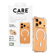 PanzerGlass CARE™ by ® Samba Case Transparent w. White MagSafe iPhone 17 Pro mobile phone case