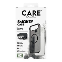 „PanzerGlass CARE™ by ® Smokey“ dėklas su juodu „MagSafe iPhone Air“ mobiliojo telefono dėklu „PanzerGlass CARE™ by ® Smokey“ dėklas su juodu „MagSafe iPhone Air“ mobiliojo telefono dėklu