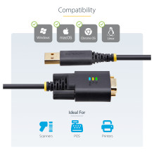 „StarTech.com“ 1P3FFCB-USB-SERIAL nuoseklusis kabelis