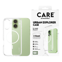 PanzerGlass CARE™ by ® Urban Explorer Case Transparent w. White MagSafe iPhone 17 mobile phone case