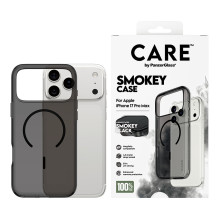 „PanzerGlass CARE™ by ® Smokey“ dėklas su juodu „MagSafe“ „iPhone 17 Pro Max“ mobiliojo telefono dėklu „PanzerGlass CARE™ by ® Smokey“ dėklas su juodu „MagSafe“ „iPhone 17 Pro Max“ mobiliojo telefono dėklu