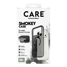 „PanzerGlass CARE™ by ® Smokey“ dėklas su juodu „MagSafe“ „iPhone 17 Pro Max“ mobiliojo telefono dėklu „PanzerGlass CARE™ by ® Smokey“ dėklas su juodu „MagSafe“ „iPhone 17 Pro Max“ mobiliojo telefono dėklu