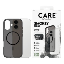 „PanzerGlass CARE™ by ® Smokey“ dėklas su juodu „MagSafe“ „iPhone 17“ mobiliojo telefono dėklu „PanzerGlass CARE™ by ® Smokey“ dėklas su juodu „MagSafe“ „iPhone 17“ mobiliojo telefono dėklu