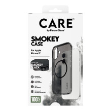 „PanzerGlass CARE™ by ® Smokey“ dėklas su juodu „MagSafe“ „iPhone 17“ mobiliojo telefono dėklu „PanzerGlass CARE™ by ® Smokey“ dėklas su juodu „MagSafe“ „iPhone 17“ mobiliojo telefono dėklu