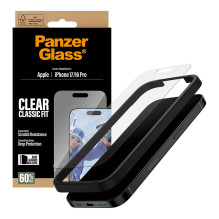 PanzerGlass ® Screen Protector iPhone 17, iPhone 16 Pro, Classic Fit w. EasyAligner