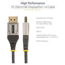 „StarTech.com“ DP14VMM1F „DisplayPort“ kabelis
