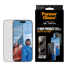 PanzerGlass ® 2-Way Privacy Screen Protector iPhone 17 Pro, Ultra-Wide Fit w. Fastfit in-a-box
