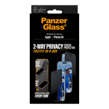 „PanzerGlass ®“ dvipusis privatumo ekrano apsauginis dėklas „iPhone Air“, itin platus tvirtinimas su „Fastfit“ tvirtinim