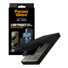 „PanzerGlass ®“ dvipusis privatumo ekrano apsauginis dėklas „iPhone Air“, itin platus tvirtinimas su „Fastfit“ tvirtinim