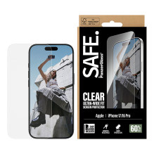 „PanzerGlass SAFE. by ®“ ekrano apsauga „iPhone 17“, „iPhone 16 Pro“, itin plataus pritaikymo su „EasyAligner“
