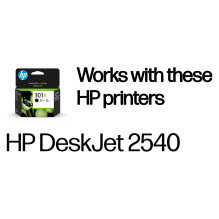 HP 301XL didelės talpos originali juoda rašalo kasetė