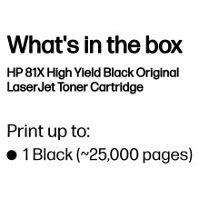 HP 81X didelės talpos juoda originali LaserJet tonerio kasetė
