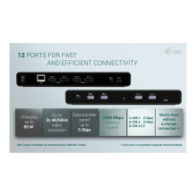 i-tec CADUA4KDOCKPDB100 laptop dock / port replicator