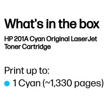 HP 201A Cyan Original LaserJet toner cartridge HP 201A Cyan Original LaserJet toner cartridge
