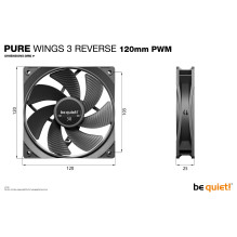 be quiet! Pure Wings 3 120mm, PWM Reverse Triple-Pack
