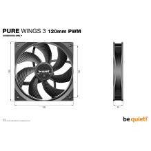 be quiet! Pure Wings 3 120mm, PWM Triple Pack