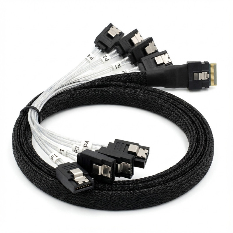 SATA 8x1 BROADCOM 1m juodas