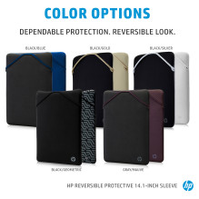 HP Protective Reversible 14 Black / Blue Laptop Sleeve HP Protective Reversible 14 Black / Blue Laptop Sleeve