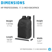 HP Professional 17.3 nešiojamojo kompiuterio kuprinė HP Professional 17.3 nešiojamojo kompiuterio kuprinė