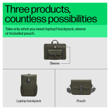 HP 15.6 Modular Laptop Backpack