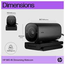 HP 965 4K srautinio perdavimo internetinė kamera HP 965 4K srautinio perdavimo internetinė kamera