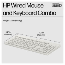 HP 225 laidinė pelė ir „Combo G2“ kašmyro baltos spalvos klaviatūra