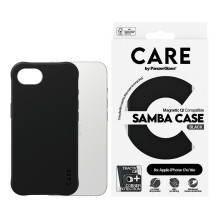 „PanzerGlass CARE™ by ® Samba“ dėklas, juodas, suderinamas su „Qi“ ryšiu, „iPhone 17e“, „16e“ mobiliojo telefono dėklas
