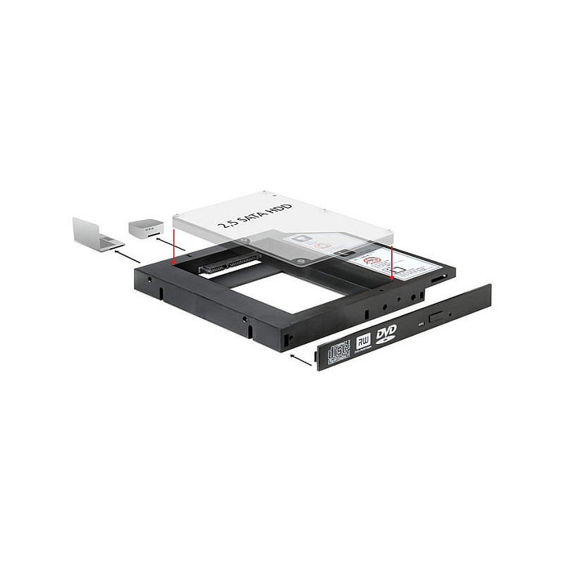 Delock Slim SATA 5,25-2,5" Einbaur