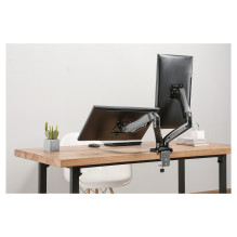 MANHATTAN dual monitor mount, gas spring, aluminum